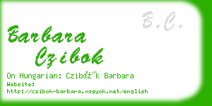 barbara czibok business card